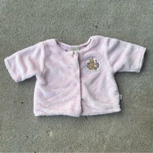 Classic Pooh Disney Newborn Baby Girl Pink Fleece Cardigan Sweater Jacket